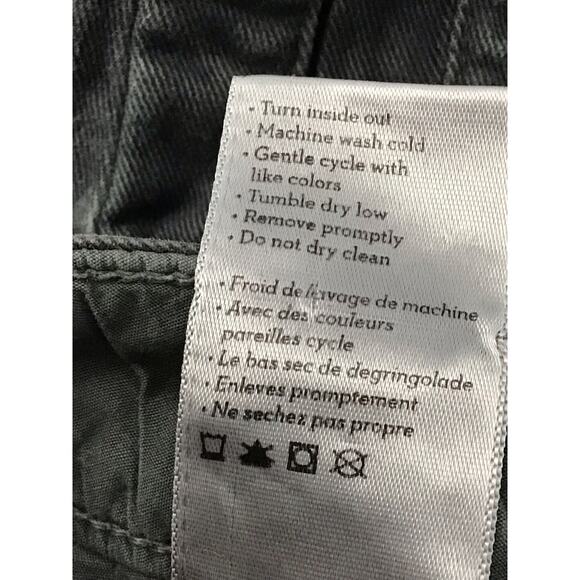 PAIGE Denim Marley Cargo Seam Detail Ankle Zip Jeans Pants Black Currant 25 x 30 - Picture 13 of 16